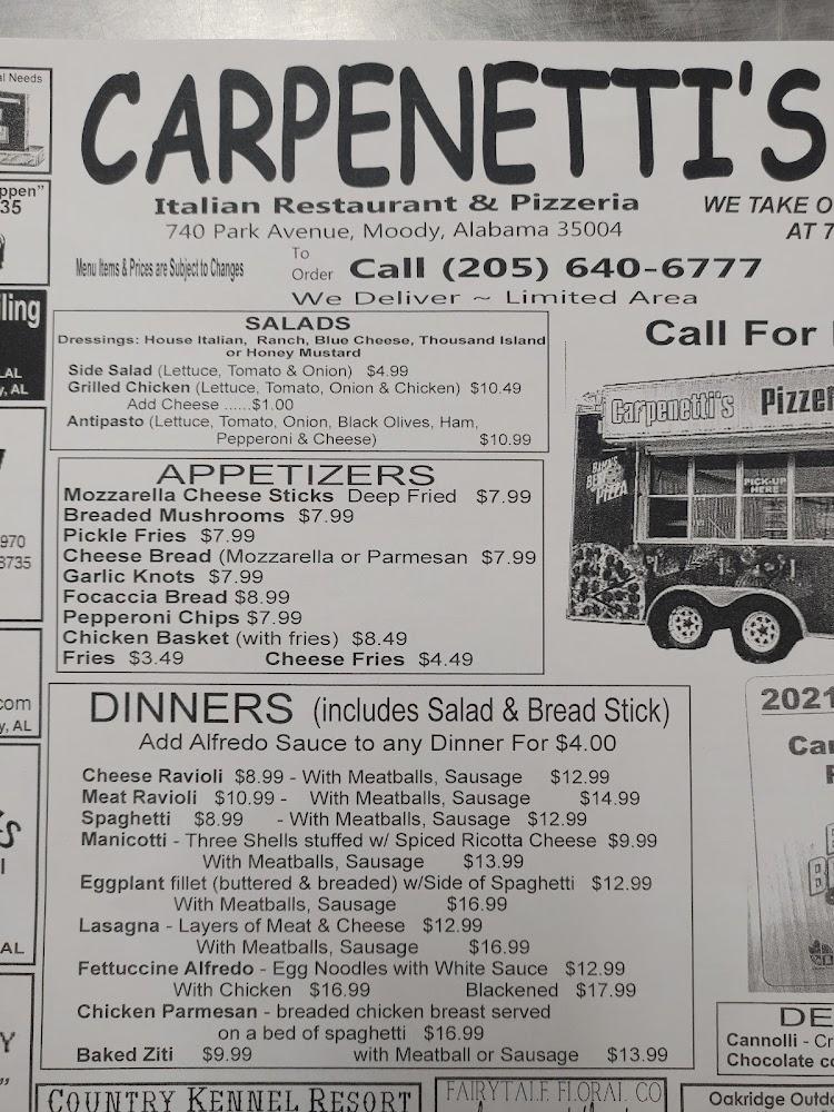 Carpenetti's Pizza Menu image 4